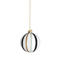 Holmegaard Souvenir Julekugle Grønne Striber 8 Cm