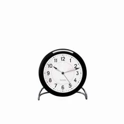 Arne Jacobsen Bordur/ Væggeur Med Alarm Sort