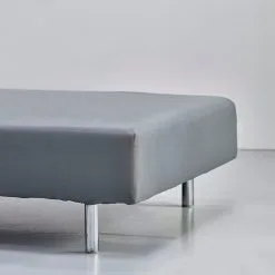 Nordisk Tekstil Night & Day Boxlagen 90x200x30 Cm Satin Grå