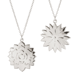 Georg Jensen 2020 Ornament Nelikke Og Rosette I Kæde Palladium