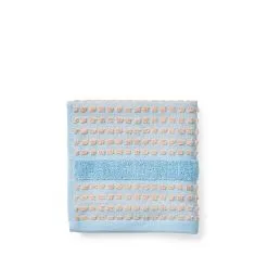 Juna Check Vaskeklud Lyseblå/sand 30x30 Cm