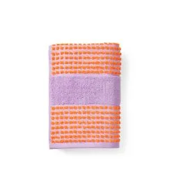 Juna Check Håndklæde Lavendel/fersken 50x100 Cm