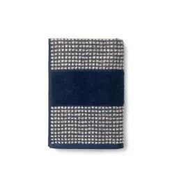 Juna Check Håndklæde Mørkeblå/Sand 70 X 140 Cm