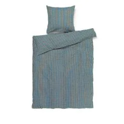 Juna Bæk & Bølge Sengesæt Blå/Okker 140 X 220 Cm