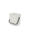 Brabantia Sort & Go Affaldsspand Med Låg Light Grey 3 Liter -Badeværelse butik 8710755213229
