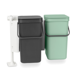 Brabantia Sort & Go Indbygningsmodul Grey/jade Green 2 X 12 Liter