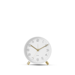 Columbine Karlsson Lofty Vækkeur Metal/Hvid 11 Cm
